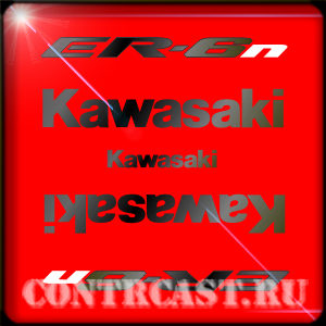 sticker set on motorcycle Kawasaki_er-6n