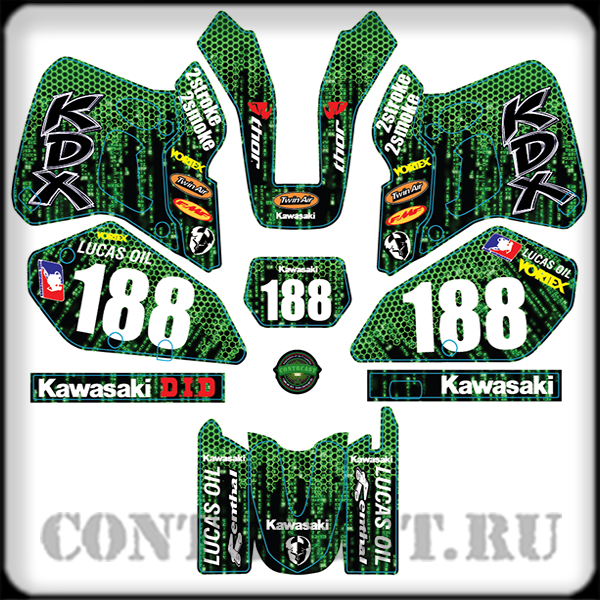 Stickers set for KDX250R 1991-1994