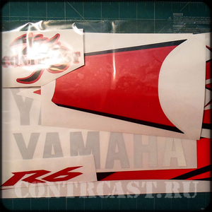 motorcycle YAMAHA R6 2007 sticker set