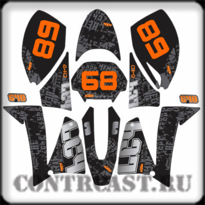 sticker set for motorcycle ktm 640 lc4