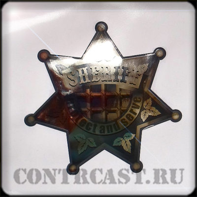 Sheriff's star stickers