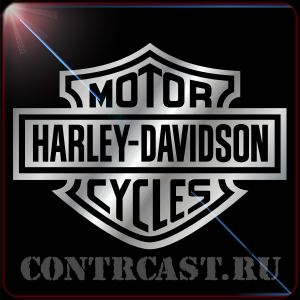 Harley Davidson logo one color sticker