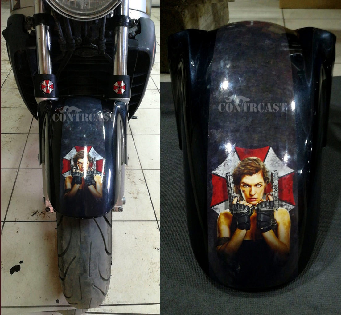 наклейка на крыло мотоцикла "Обитель Зла"